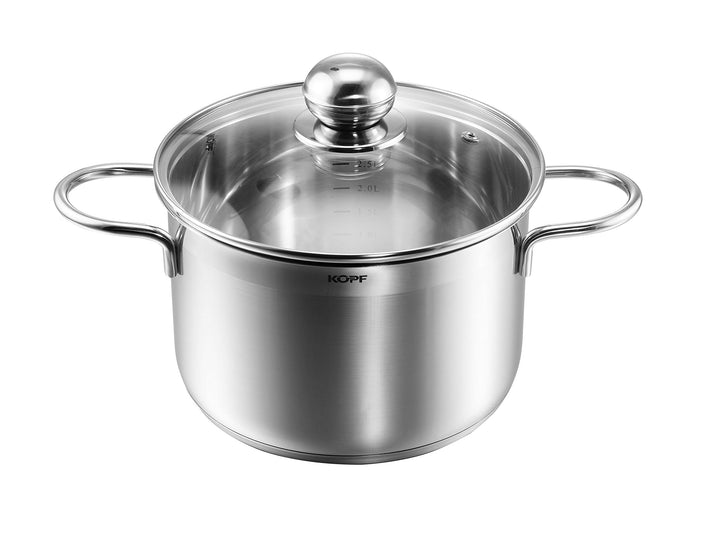 Kopf 124627 Fleischtopf Josie Ø 24 cm Höhe 14,5 cm 6 Liter Edelstahl Fleischtopf 24 cm, Fleischtopf
