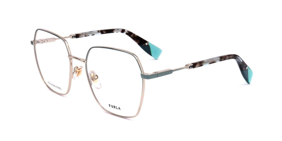 Furla Damen Sonnenbrille, Shiny Light Gold W/Coloured Parts