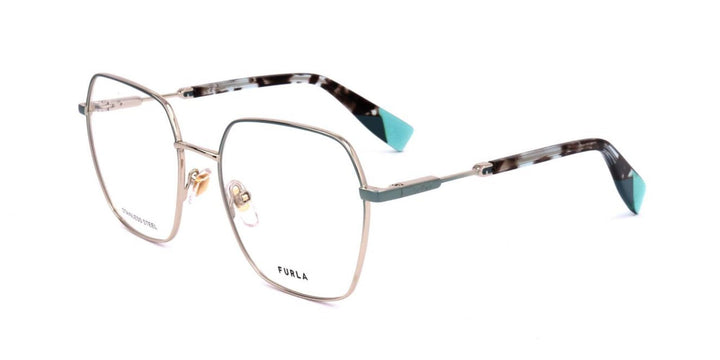 Furla Damen Sonnenbrille, Shiny Light Gold W/Coloured Parts