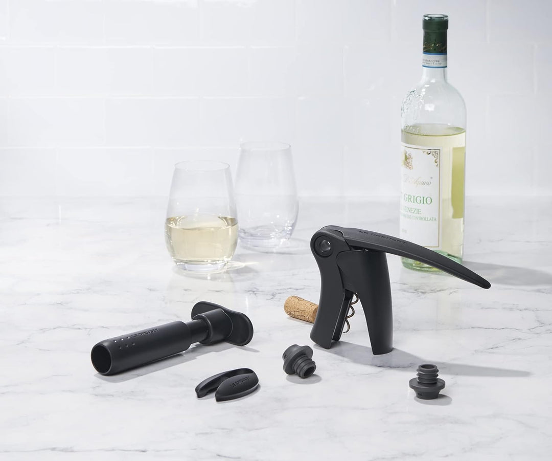 Le Creuset, Wein-Werkzeug-Set, Schwarz/Grau, 5-teilig