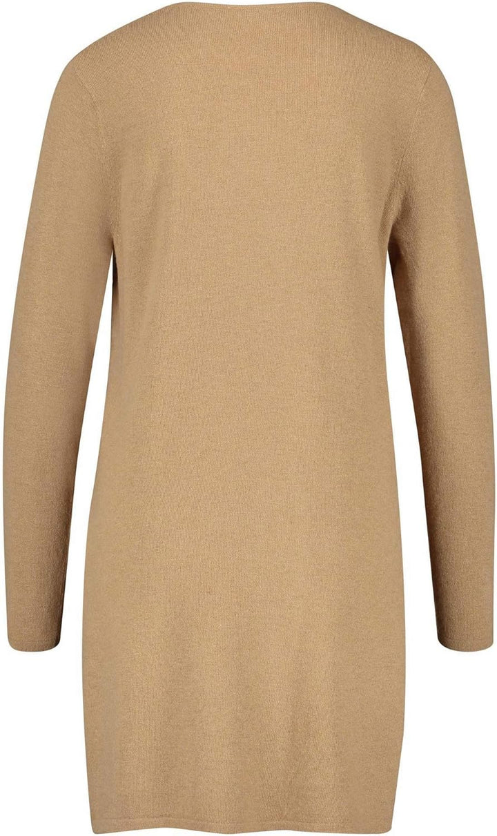 Gerry Weber Damen Pullover Mit Wolle Und Kaschmir Figurumspielend, Leicht Ausgestellt Camel-Melange
