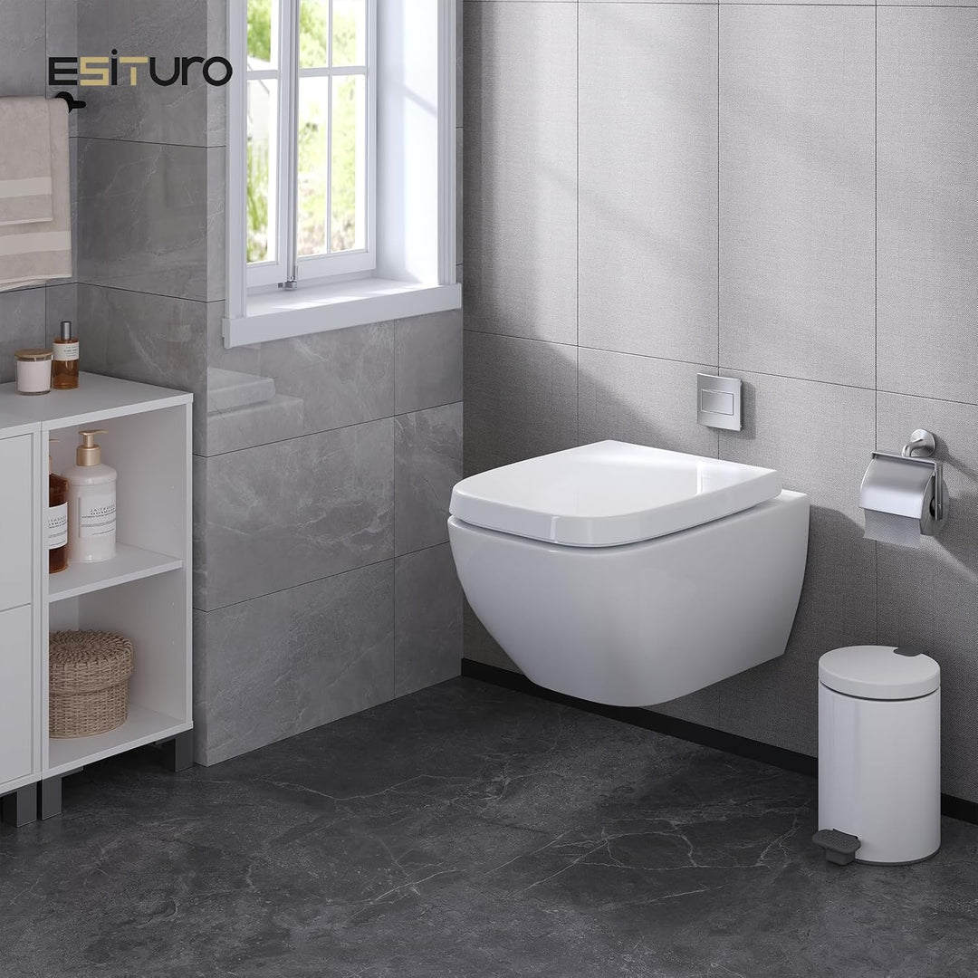 eSituro Toilettendeckel Klodeckel Wc Sitz mit Absenkautomatik Fast Fix/Schnellbefestigung Duroplast