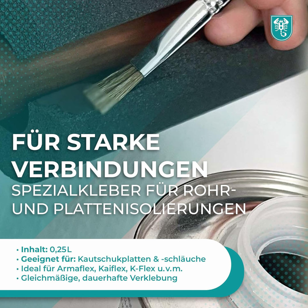 Armaflex Armacell Kleber 520 für Kautschuk-Platten und Schläuche 0,25 Liter Pinseldose + Scorprotect