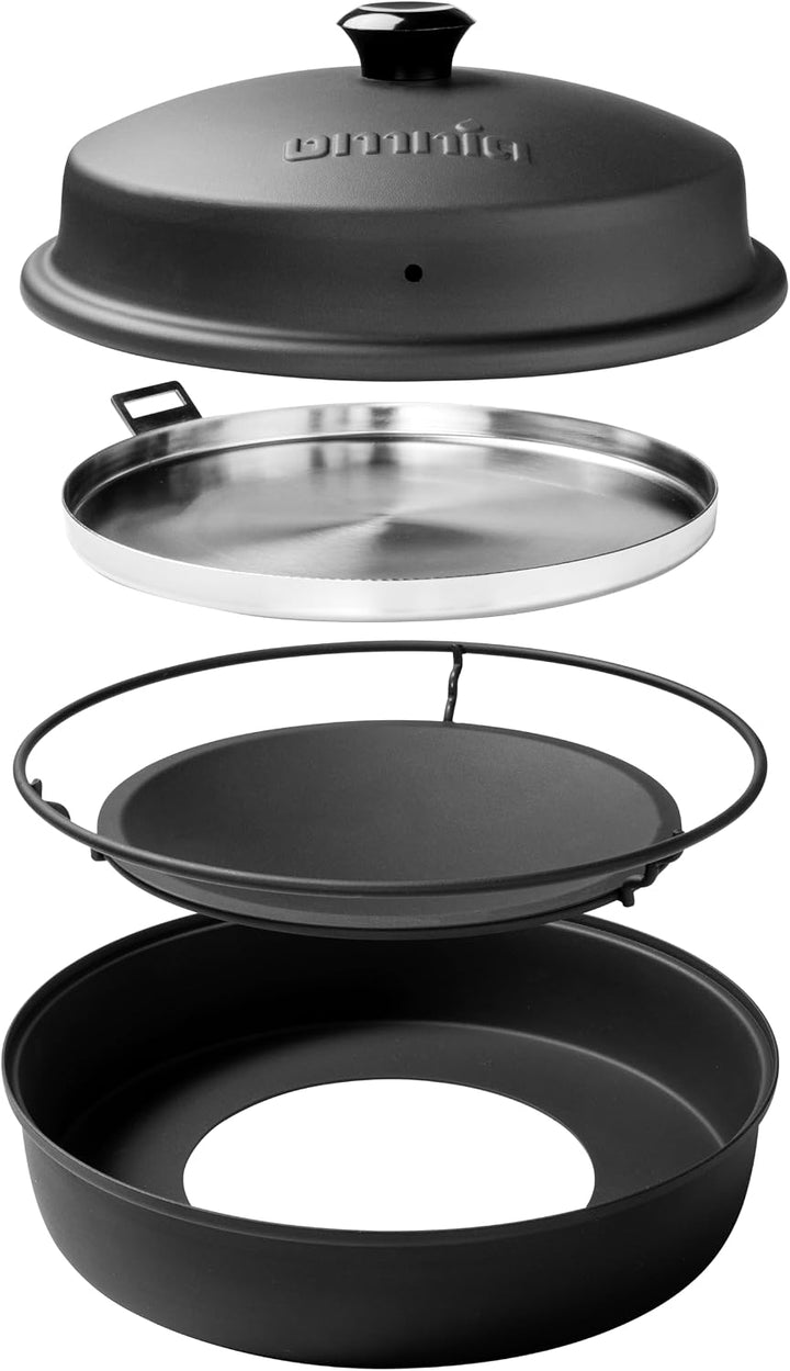 Omnia® Stovetop Pizza Oven – Tragbarer Pizzaofen für den Herd für Camping, Wohnmobil, Wohnwagen, Bal
