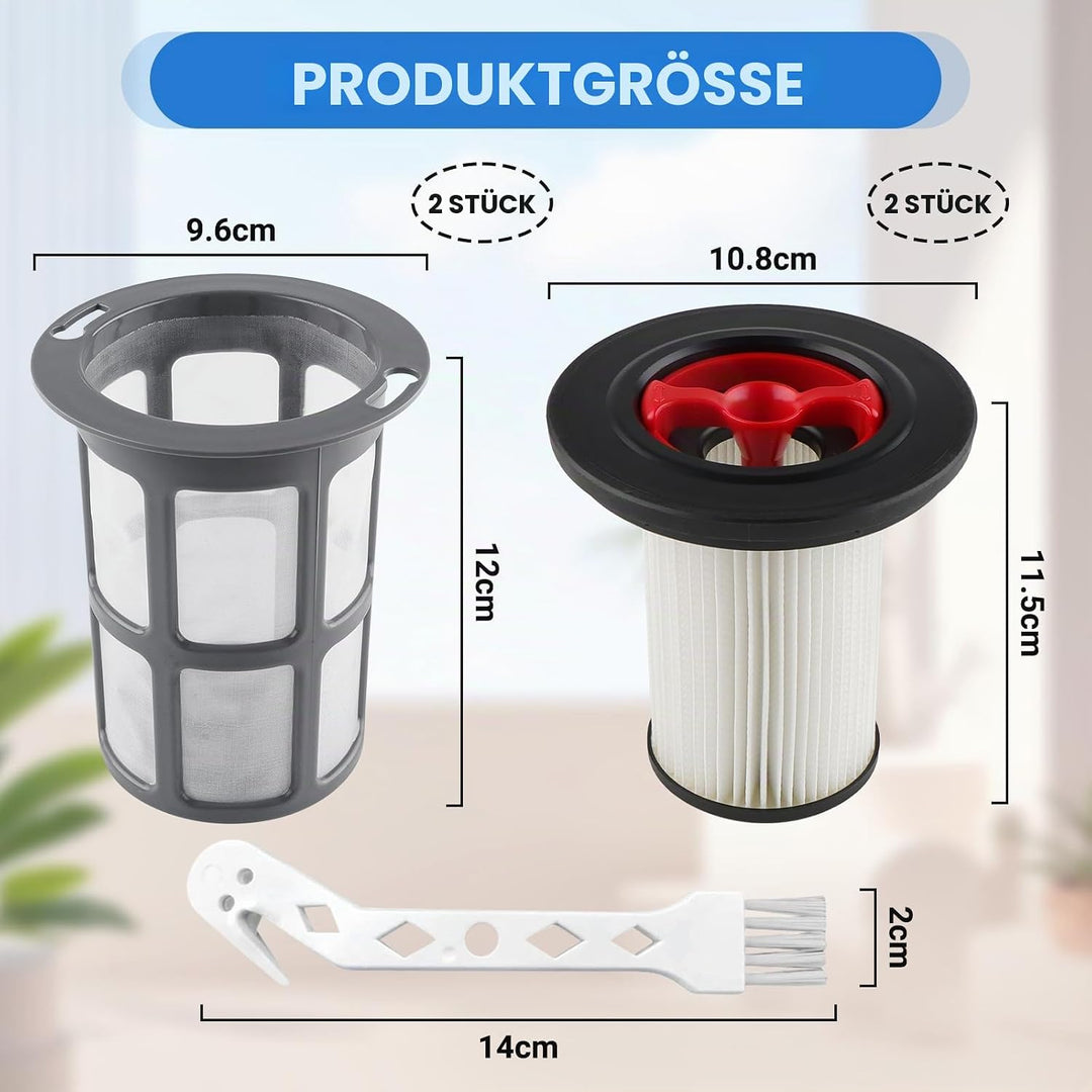 2 Stück Ersatzfilter und Staubsauger Filter Fusselschutz kompatibel mit Bosch Unlimited Gen2 Serie 8