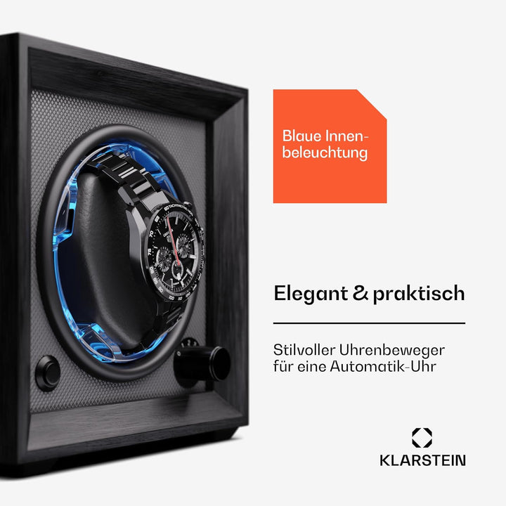 Klarstein Uhrenbeweger für Automatikuhren, Automatik-Uhrenbeweger für 1 Uhr, Automatikuhr Uhrenbeweg