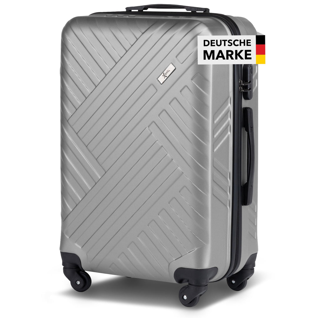 Xonic Design Reisekoffer mit Rollen– ABS Hartschalenkoffer mit 360° Leichtlauf-Rollen – hochwertige
