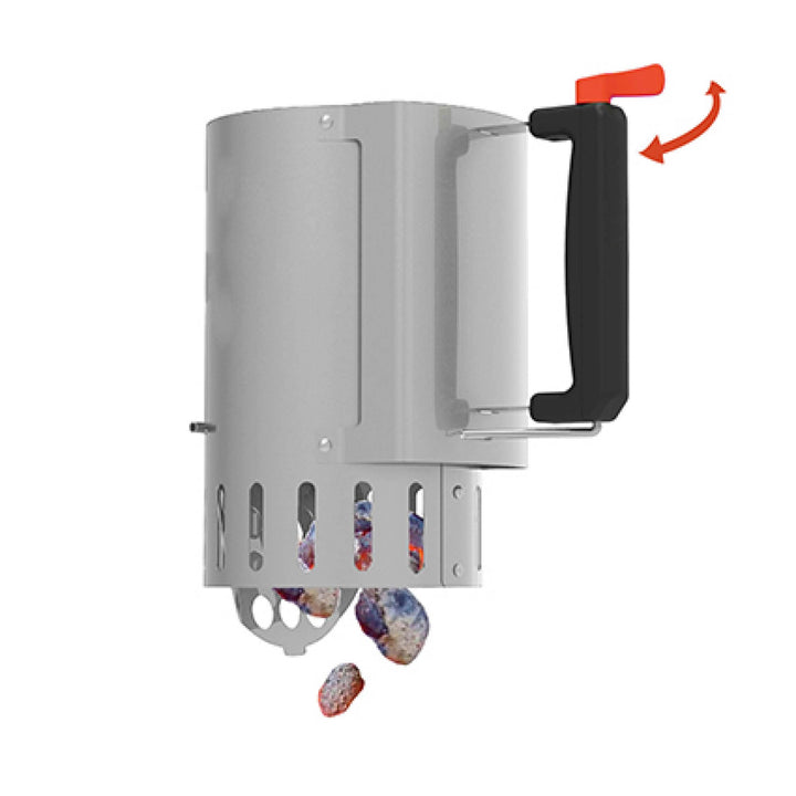 Barbecook Anzuendkamin und Grillkamin aus Edelstahl fuer schnelles und sicheres Anzuenden von Holzko