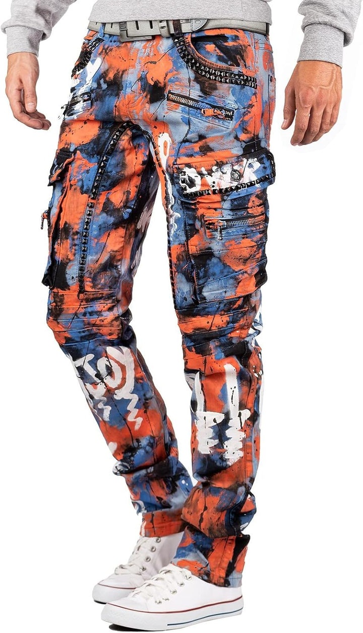 Cipo & Baxx Herren Jeans Hosen Besonders Extravagant 30W / 32L Blau - 83, 30W / 32L Blau - 83