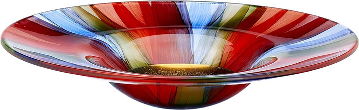 Angela neue Wiener Werkstaette Glasschale, Glas, bunt, 30x30x5 cm