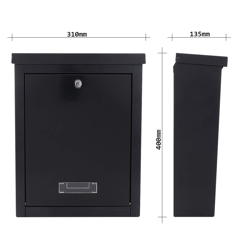 Rottner Briefkasten Brighton Schwarz