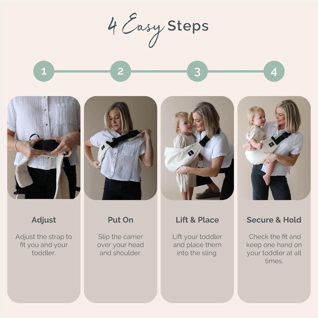 Boba Buddy Hüfttrage Baby bis Kleinkind -100% Baumwoll Babytrage Seitlich, Kindertrage mit verstellb