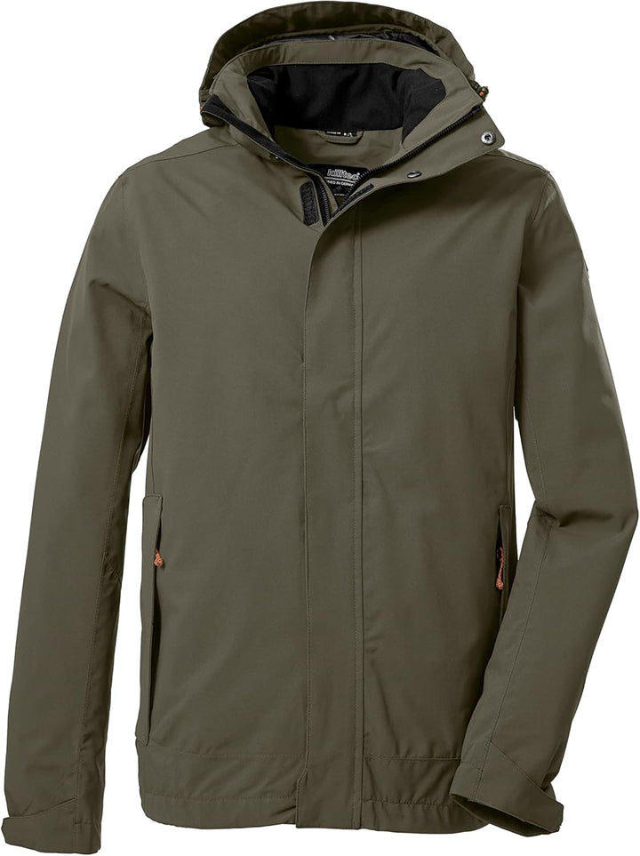 Killtec Herren Kos 87 Mn Jckt_xenios Funktionsjacke/Outdoorjacke mit abzippbarer Kapuze S dunkeloliv