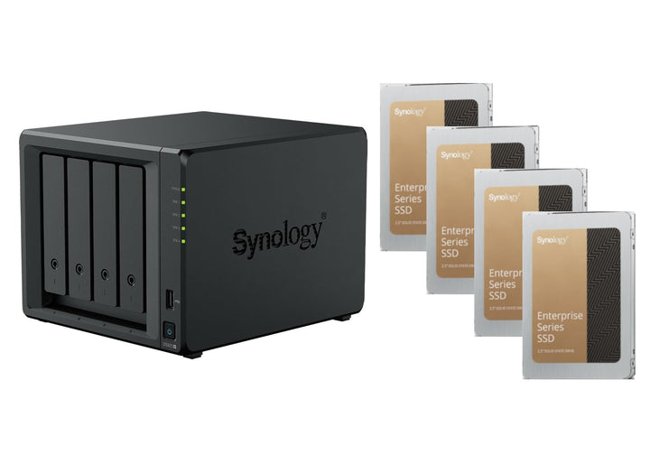 NAS DiskStation DS925+ mit 4X SSD 1920GB Enterprise und mit 8GB RAM, total: 7,68 TB 4x 1920GB 8GB RA