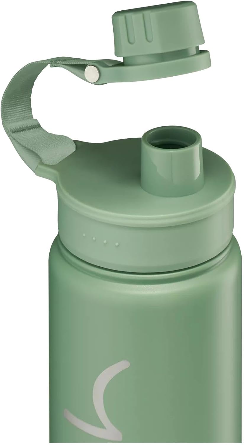 Satch Trinkflasche aus Edelstahl BPA-frei 0,5l, Auslaufsicher und Kohlensäure geeignet, für Heisse u