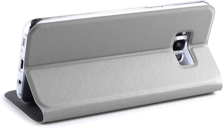 doupi FlipCase für Samsung Galaxy S8, Deluxe Schutzhülle mit Sichtfenster Magnet Verschluss Klappbar