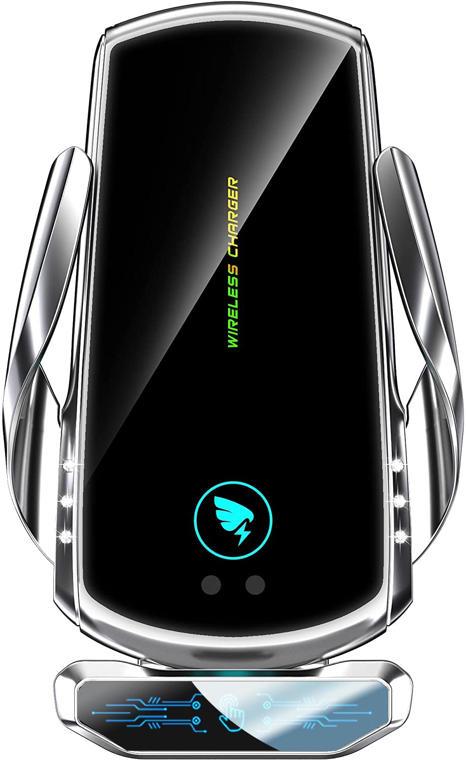 AmazeFan Kabelloses Autoladegerät 15W Qi-Ladegerät Schnellladegerät Touchscreen für iPhone Samsung H