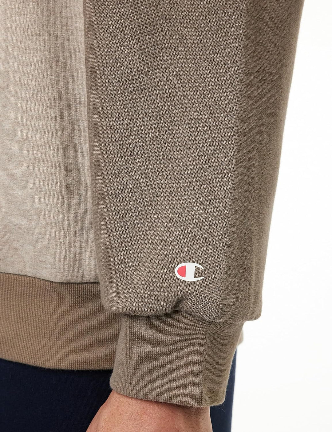 Champion Herren Legacy Athletics-Poly-Fleece Hooded Sweatshirt S Marrone Funghi Melange/Cioccolato,
