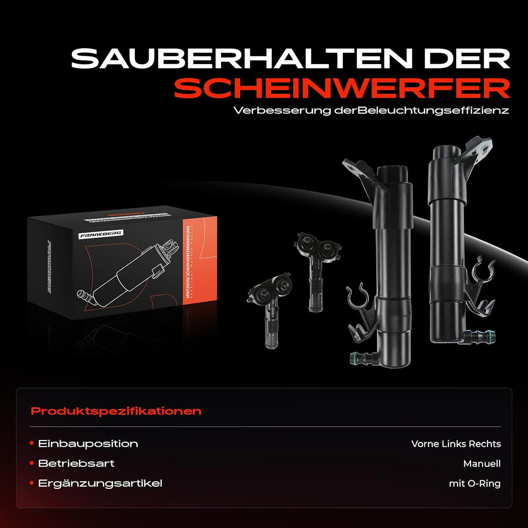 2x Teleskopdüse Hubzylinder Scheinwerfer Links Rechts für E-O-S 1F7 1F8 Golf V 1K1 Golf V Variant 1K