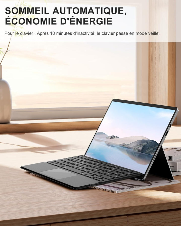 MoKo Französische Tastatur Kompatibel mit Microsoft Surface Pro 7 Plus/Pro 7/Pro 6/Pro 5/Pro 4/3, AZ