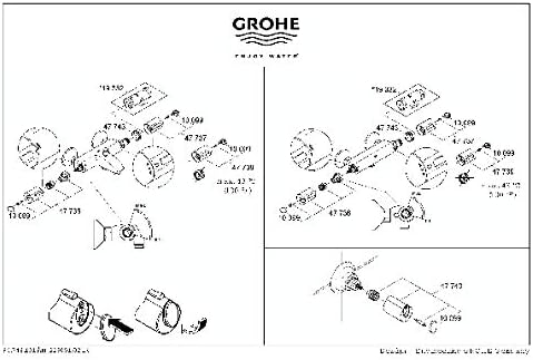 GROHE Grohtherm 1000 - Temperaturwählgriff (Original Ersatzteil, Langlebig, Robust, Herstellergarant