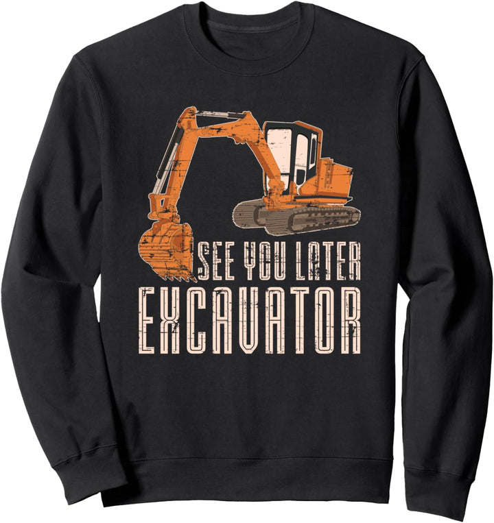 Baustellen Bauarbeiter Baggerfahrer Lustiges Bagger Jungen Sweatshirt