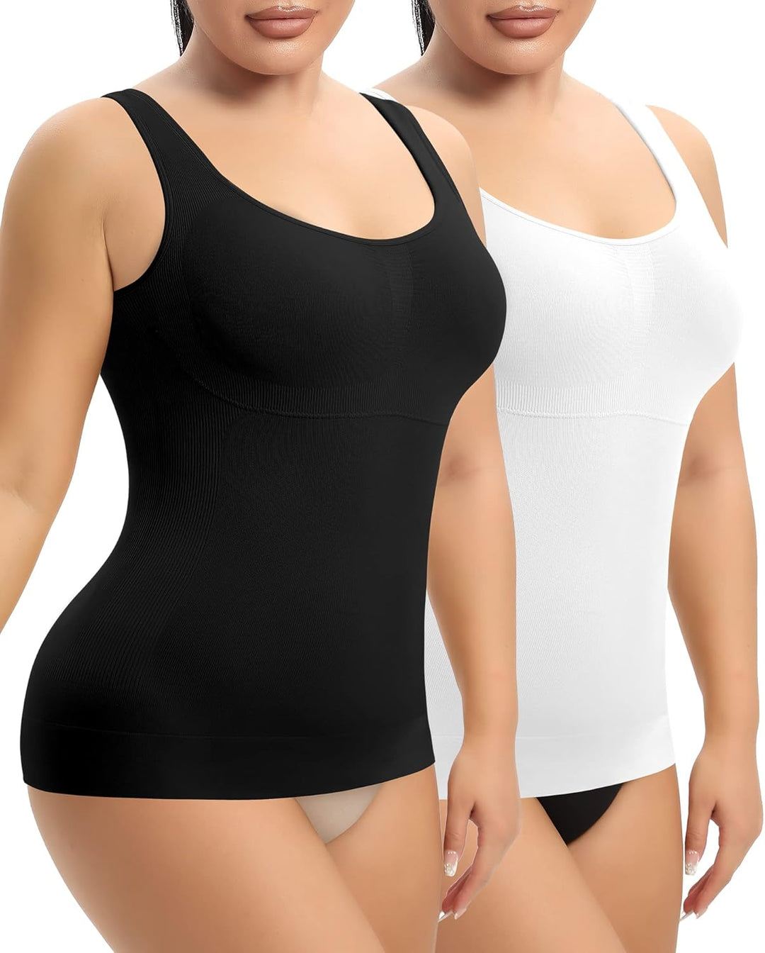 YARRCO Damen Shape Unterhemd Bauchweg Hemdchen Shapewear Trägertop Shaping BH Hemd Formendes Top Bod