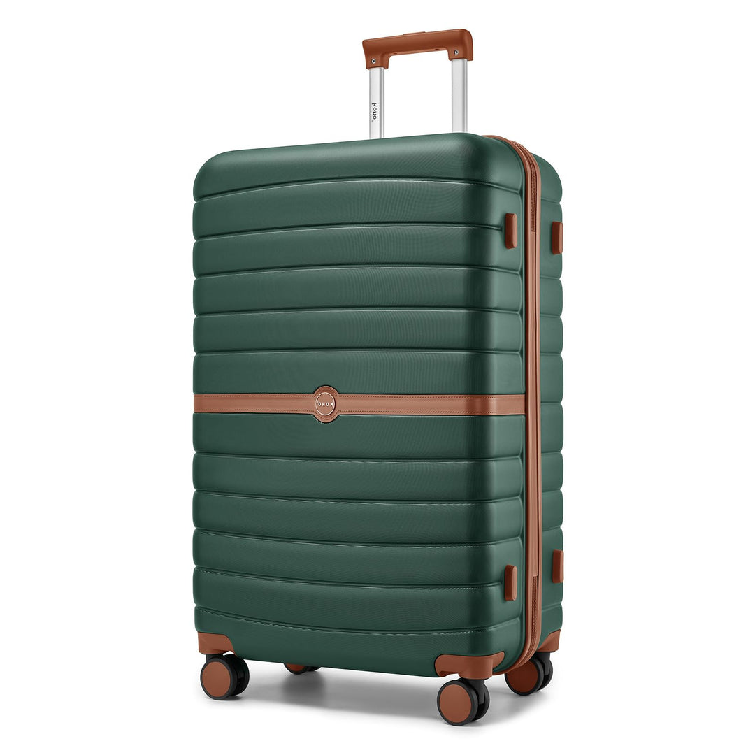 KONO Koffer Reisekoffer Trolley Koffer Gross von ABS+PC Hartschalenkoffer mit Zwillingsrollen und Za