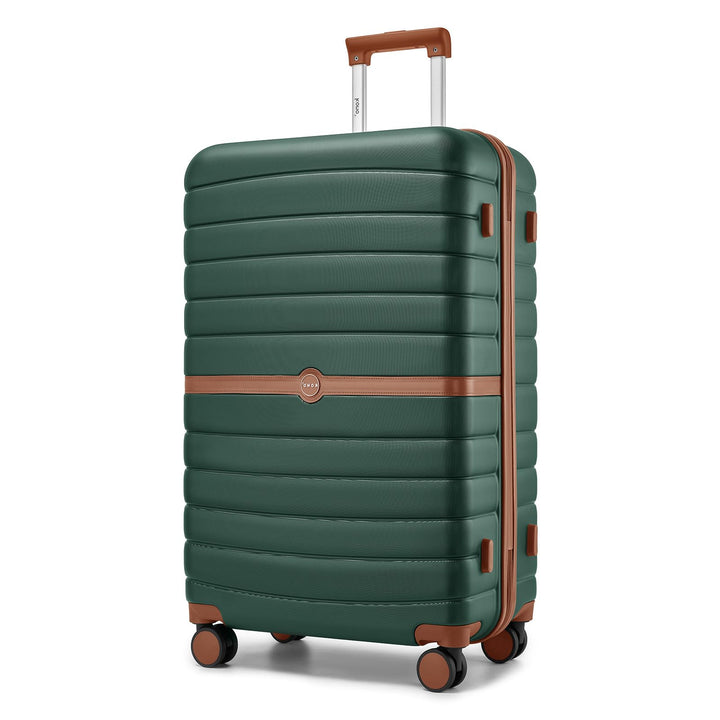 KONO Koffer Reisekoffer Trolley Koffer Gross von ABS+PC Hartschalenkoffer mit Zwillingsrollen und Za