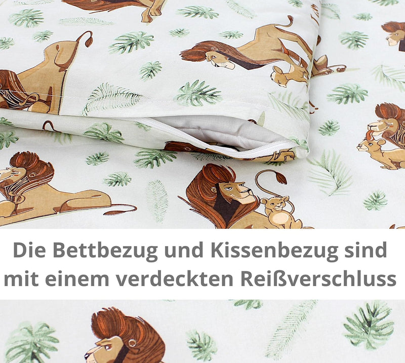 TupTam Unisex Baby Wiegenset 4-teilig Bettwäsche-Set: Bettdecke mit Bezug und Kopfkissen mit Bezug,