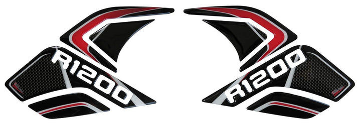 BIKE-label Seitentank Pad Carbon Stripes Red kompatibel für BMW R 1200 GS 800283