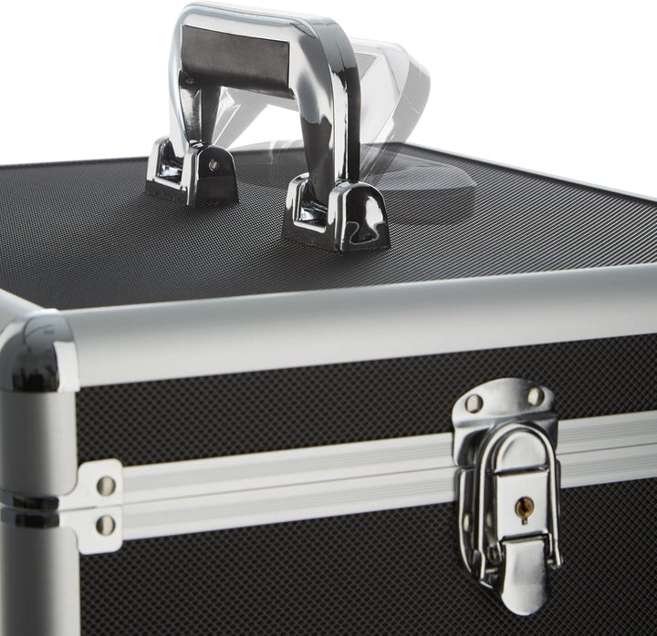 tectake® Kosmetikkoffer Pilotenkoffer Beauty Koffer Schminkkoffer Trolley Friseurkoffer - schwarz