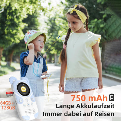 PINHUI Kinder MP3 Player Bluetooth 5.3 mit 32GB, musikplayer für Kinder,Lautsprecher, Aufhängeschnur
