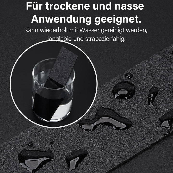 WUTA Schleifpapier Set mit Kohlefaser-Platten, 120 Blätter selbstklebend in 4 Körnungen (320/600/100