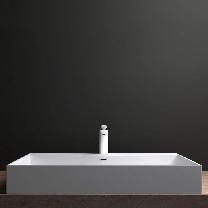 Mai &amp; Mai Armatur Wasserhahn Bad Weiss WAM-7201 | Waschbeckenarmatur 16.5cm hoch | Badinstallationen