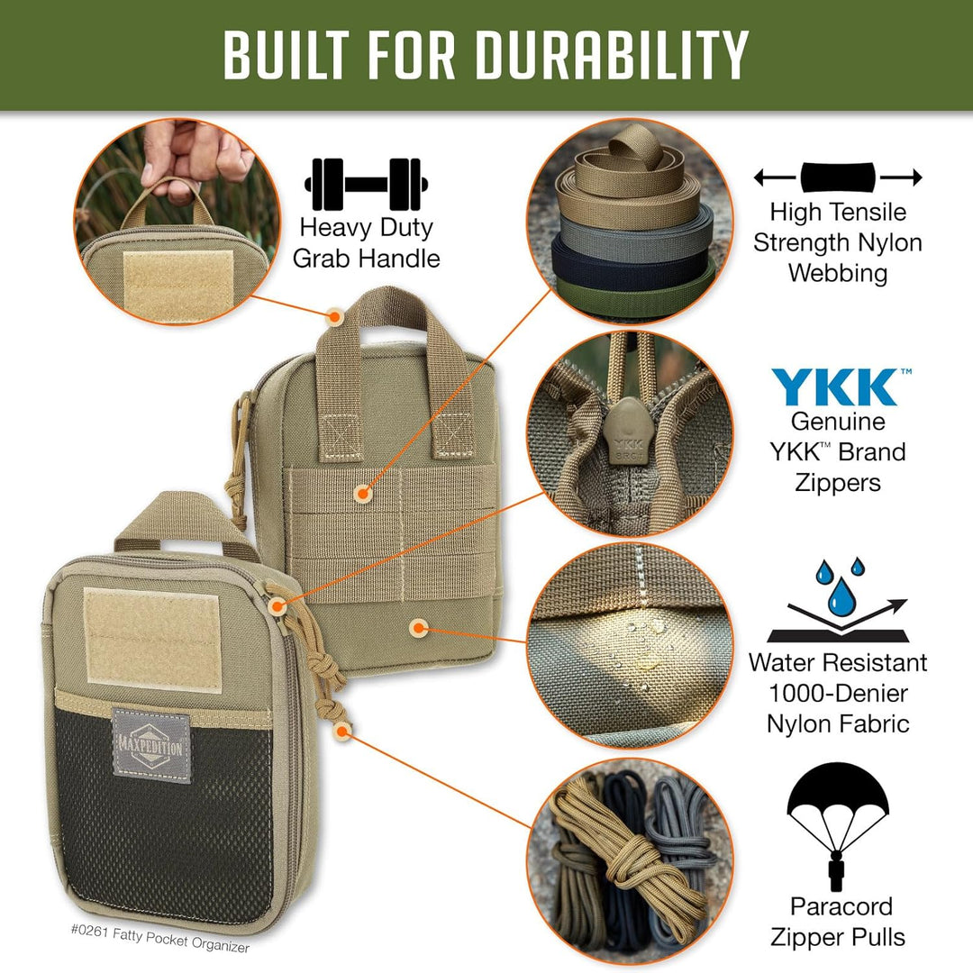 Maxpedition Fatty Pocket Organizer Tasche, Khaki, Einheitsgrösse, Khaki