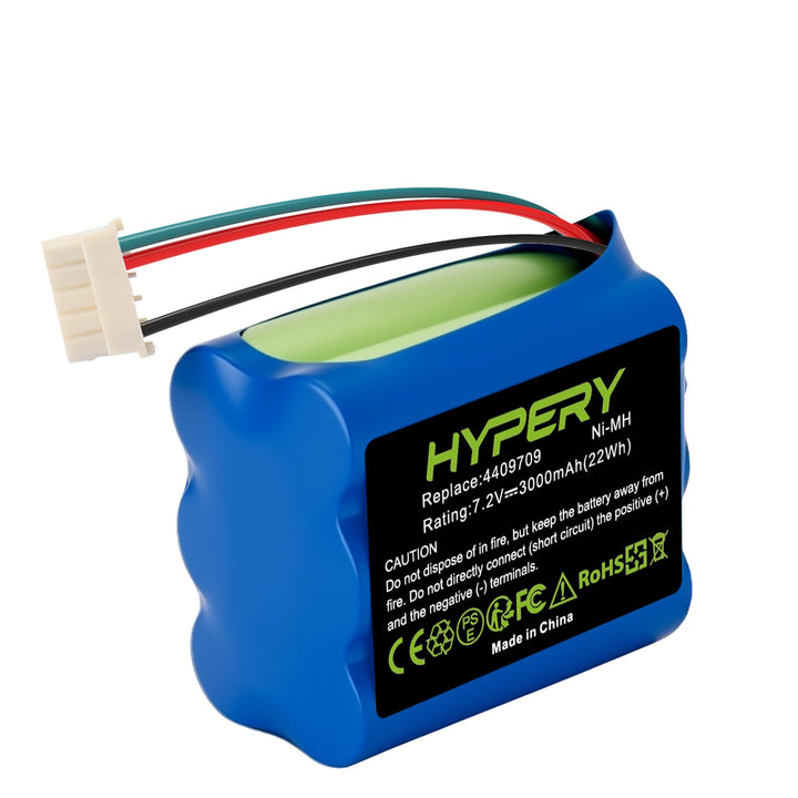 7.2V 3000mAh Ersatz NI-MH Akku für iRobot Braava 380 380T 390T 300 381 2000 Mint 5200 5200B 5200C Ak