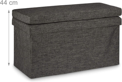 Relaxdays Faltbarer Sitzhocker mit Lehne L HBT 73 x 76 x 38 cm Sitzbank und stabiler Sitzcube als Fu