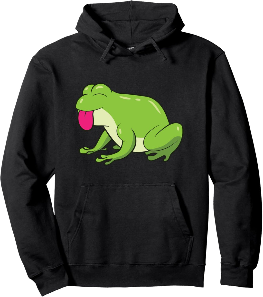 Lustiger Frosch niedlicher Kawaii Frosch für Kinder Pullover Hoodie