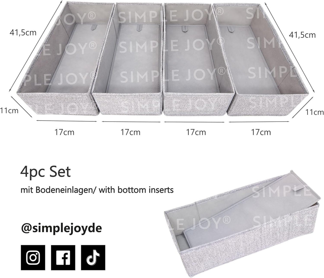 SIMPLE JOY® MALM FileFolding Box für ikea Kommode; DAS ORIGINAL; passgenau; Stabiler Boden; Schublad