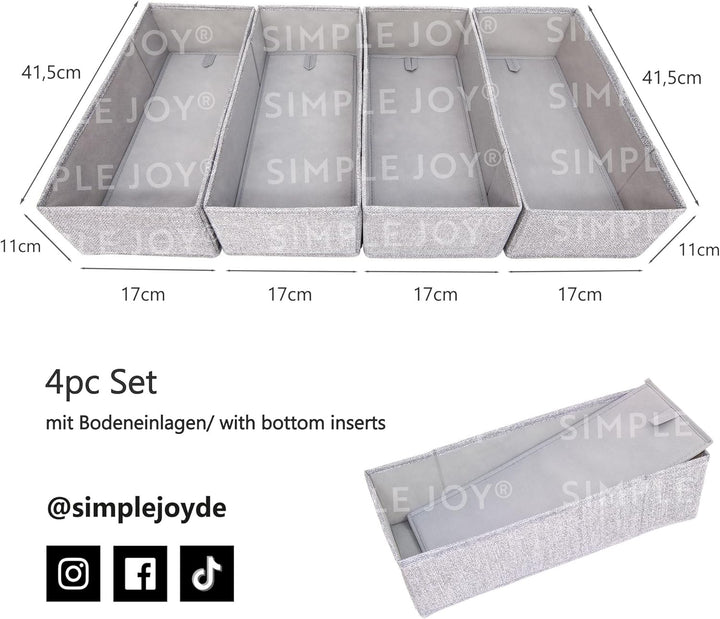SIMPLE JOY® MALM FileFolding Box für ikea Kommode; DAS ORIGINAL; passgenau; Stabiler Boden; Schublad