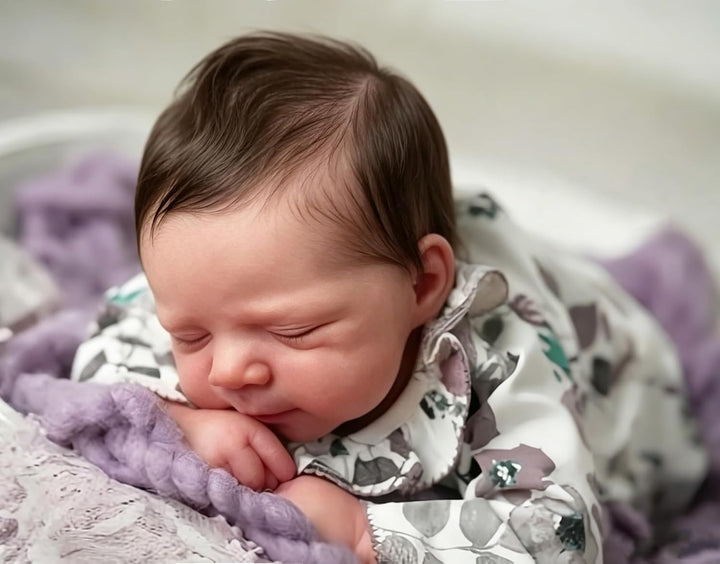 Zero pam Reborn Baby Vollsilikon Lebensecht, Silikon Baby Mädchen-48CM Babypuppen Wie Echte, Reborn
