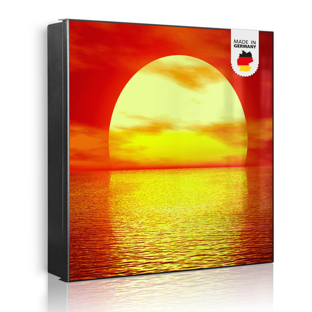 banjado Grosser Schlüsselkasten Metall - Schlüsselbox 30x30cm mit 32 Haken - Schlüsselkasten modern