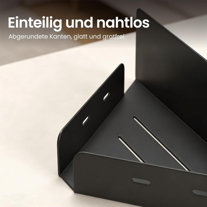 Mai & Mai Duschablage zum Bohren oder Kleben, Duschregal Badablage Ecke, Badezimmerablage zur Wandmo