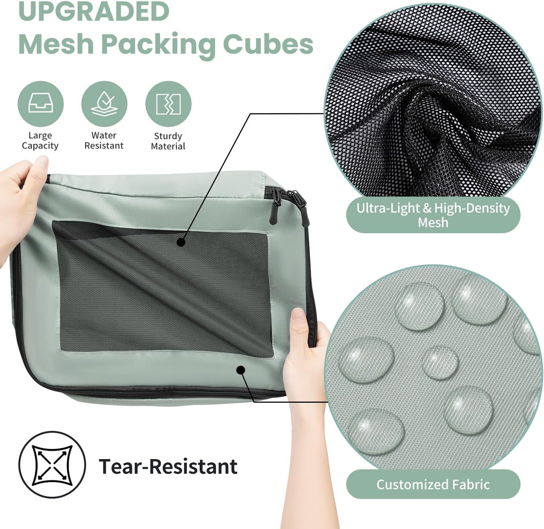 Packing Cubes for Suitcase 8 Set, Leichtgewichtige Gepäck Packing Organizer Packing Cubes für Reisez