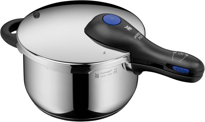WMF Perfect Plus One Pot Schnellkochtopf Induktion 4,5l, Dampfkochtopf mit Flammschutz, grosses Koch