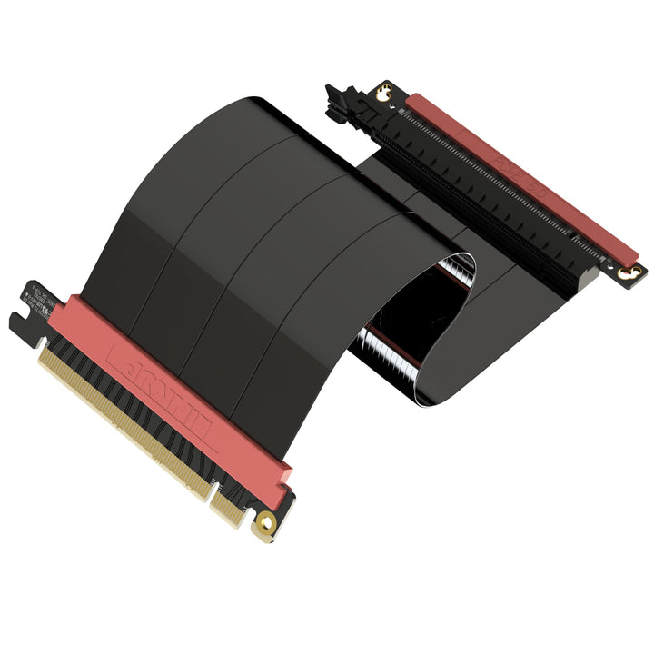 LINKUP - AVA5 PCIE 5.0 Riser-Kabel | Single Reverse gerade, Schwarz 30cm
