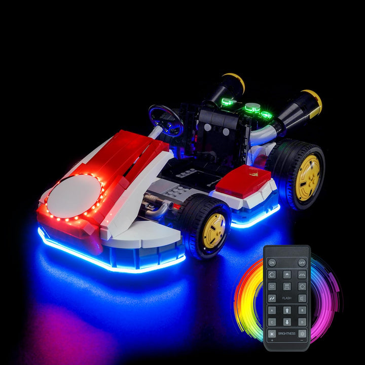 Fernbedienung Licht-Kit Kompatibel mit Lego 72037 Mario Kart – Mario & Standard Kart (Kein Modell),