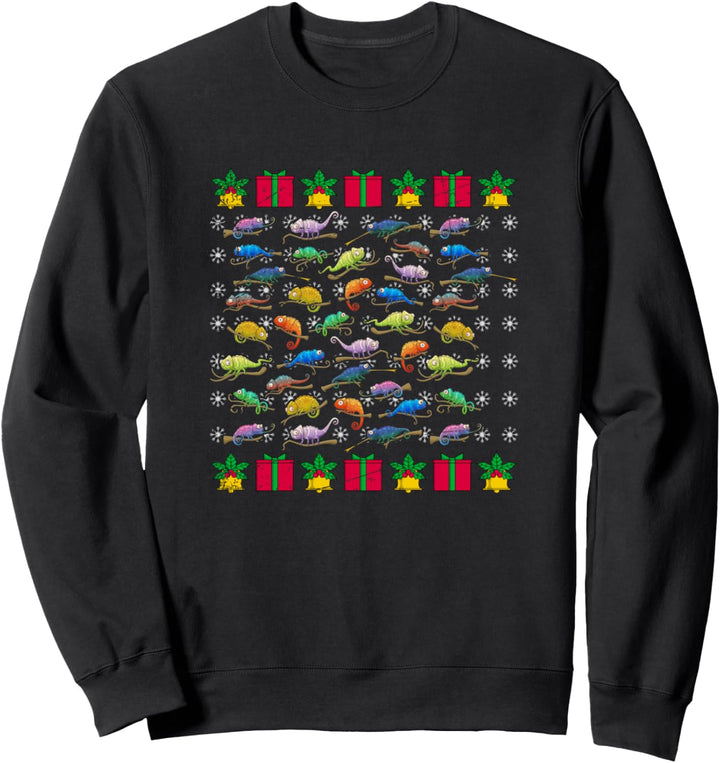 Weihnachten Geschenk Haustier Ugly Christmas Chameleon Sweatshirt