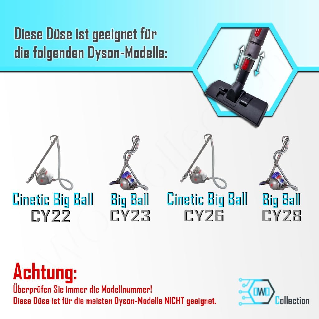 Combi-Düse Kombi-Bürste geeignet für Dyson Cinetic Big Ball CY22 CY23 CY26 CY28 - Staubsaugermund -